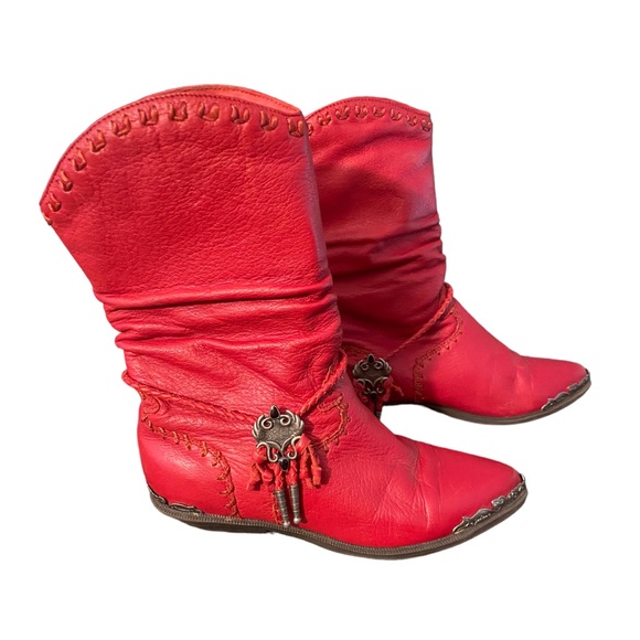 Zodiac Shoes - Zodiac Lauper vintage red leather western boots